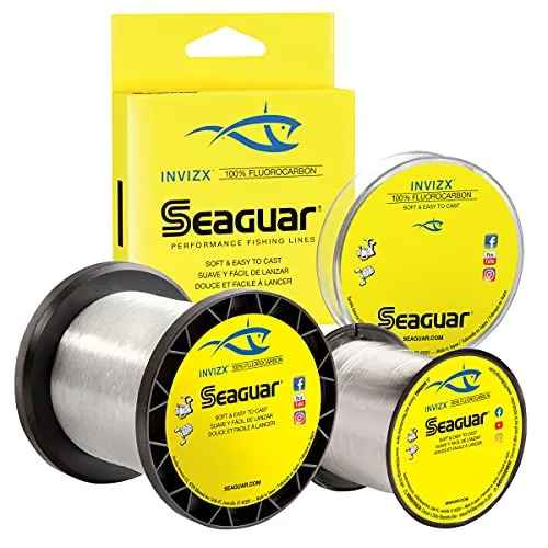 Produktbild Seaguar Unisex-Erwachsene 06VZ200, InvizX Süßwasser-Fluorkohlenstoffschnur, 20,3 cm Durchmesser, 2,7 kg getestet, 200 Meter, transparent, 6-Pounds
