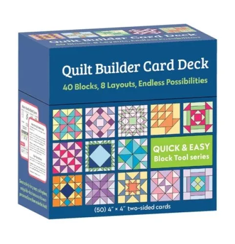Quilt Builder Card Deck: 40 Block, 8 Layouts, Endless Possibilities - Bücher über Quilt-Design, kreative Inspiration mit 40 Block-Designs und 8 Layouts für endlose Möglichkeiten.