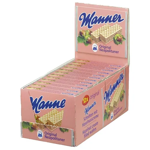  Manner Original Neapolitaner Waffel, Gebäck 12 Packungen 10,97€/1kg