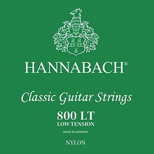 Hannabach Klassikgitarre-Saiten Serie 800 Super Low Tension versilbert E1, 8001SLT, Saiten für Gitarre (versilberter Kupferdraht, niedrige Spannung, für Konzertgitarren zum Einstieg)