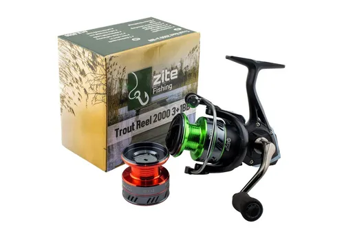 Zite Freilaufrolle Trout Reel 2000-3000 3+1 Kugellager je 2 Aluminiumspulen Angelrolle)