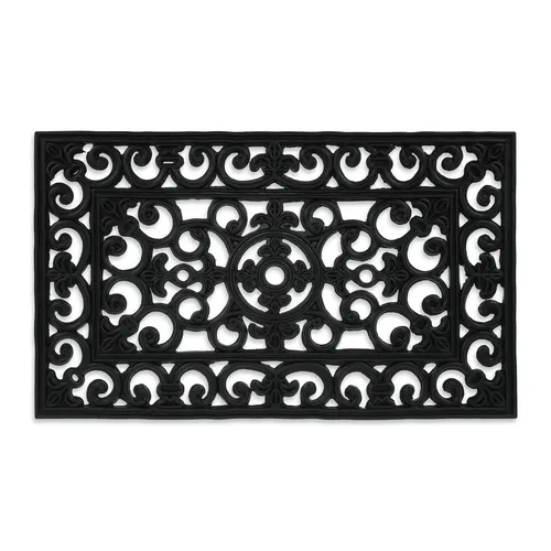 Fußmatte gummi Fußabtreter Eingangsmatte Gummimatte Türmatte rutschfest schwarz