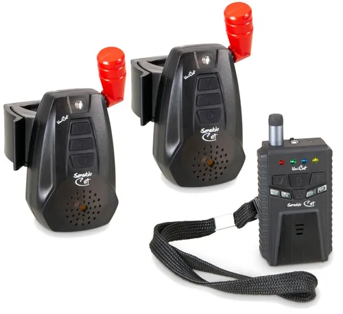 UNI CAT Sensible Cat Limpid Black 2+1 Set - Bissanzeiger Set für präzises Angeln, inklusive 2 Bissanzeigern und einem zusätzlichen Empfänger für maximale Sicherheit und Komfort.