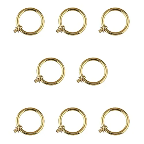 Tiazza 8 Stück Antik Messing Ring Ziehgriff Küchenschränke Kleiderschrank Schublade Möbel Hardware Retro Stil Kleiner Zugring (Gold)