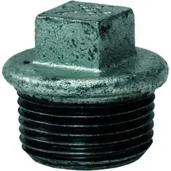 gebofittings Temperguss Gewindefittings 290 -Stopfen mit Rand 3/8, verzinkt