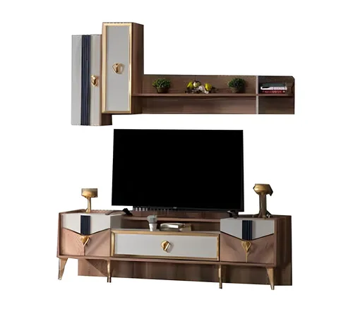 Esszimmer Set TV-Schrank + Regal 2-teilig – Modernes Stauraummöbel