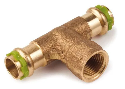 Kupfer Pressfitting SudoPress T-Stück IG 18 mm x R 1/2