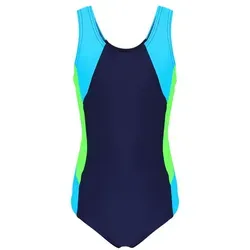 Aquarti Badeanzug Aquarti Mädchen Badeanzug mit Ringerrücken blau|grün 146