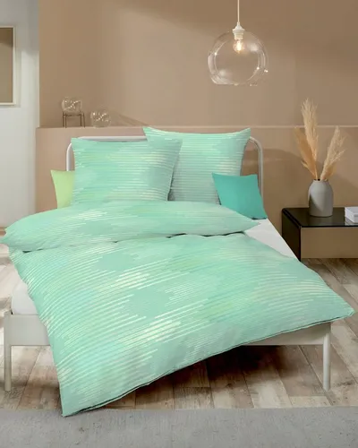 Kaeppel Bettwäsche Ikat, Mako-Satin, 2 teilig in grün von Kaeppel