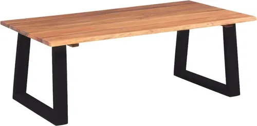The Living Store Couchtisch Akazienholz Massiv 110 x 60 x 40 cm