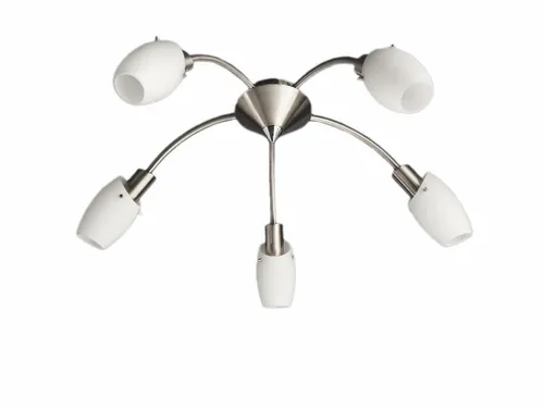 Energiespar Spotspinne Deckenleuchte in silber von Massive