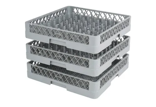 MORLEOS 2+1 Set Spülkorb 50x50 für Gastro Spülmaschine – 2x Tellerspülkorb + 1x Besteckspülkorb