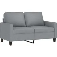 vidaXL 2-Sitzer Sofa mit Armlehnen, Modernes Loungesofa in Hellgrau