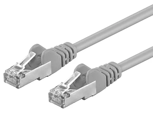 PremiumCord Netzwerkkabel, Ethernet, LAN & Patch Kabel CAT6a S-FTP PIMF Schirmung, RJ45, LSOH, AWG 26/7, Kupferkabel 100% Cu, grau, 0,25m