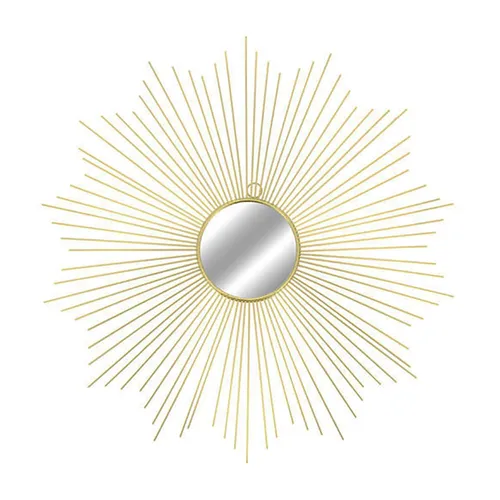 Exclusiver Wandspiegel Dekospiegel Spiegel Sonnenspiegel Metall Gold Ø65cm