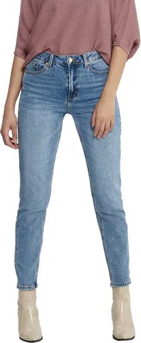 ONLY Womens Medium Blue Denim Jeans - Straight Fit Jeans mit bequemer Passform, knöchellang und ideal für lässige Outfits, ausgestattet mit praktischen Taschen und Gürtelschlaufen.