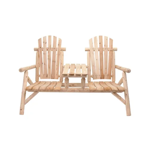 bellavista Zweisitzer-Bank mit Tisch Timber in braun von Bellavista