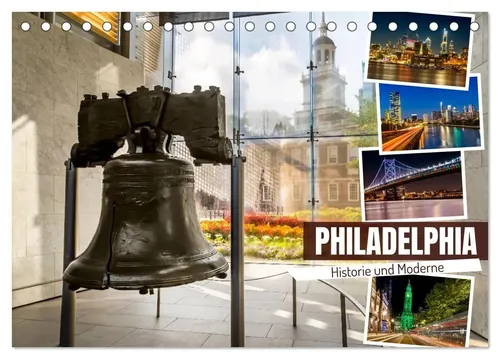Melanie Viola | PHILADELPHIA Tischkalender 2026 – Historie trifft Moderne - Erleben Sie besondere Augenblicke mit diesem stilvollen DIN A5 Kalender, der faszinierende Motive von Philadelphia präsentiert. Ideal für jeden Raum und als Geschenk.