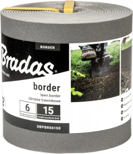 Rasenkante Beeteinfassung BORDER 6m/15cm grau 7576