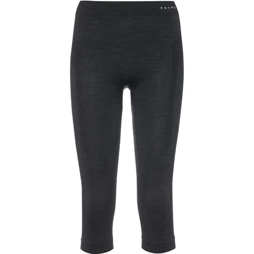 FALKE Damen Baselayer-Hose Wool-Tech 3/4 W - Hochwertige Funktionsunterhose aus recyceltem Material und mulesingfreier Wolle, ideal für Sport und kühle Temperaturen. Atmungsaktiv, geruchsneutral und sorgt für maximale Bewegungsfreiheit.