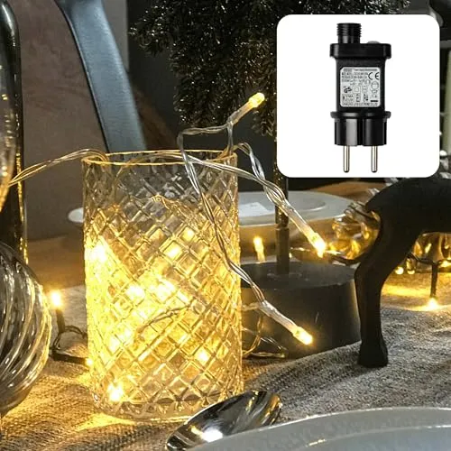 hellum LED Lichterkette 120 Warmweiße LEDs - Vielseitige Lichterkette für Innen & Außen mit 120 warmweißen LEDs und 11,9m Beleuchtungslänge. Ideal für stimmungsvolle Weihnachtsdekoration und ganzjährig wetterfest.