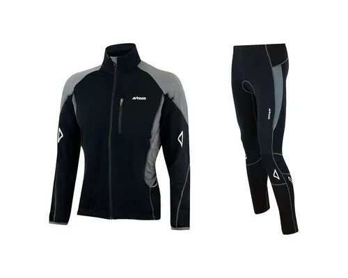 Airtracks Fahrradhose Herren Thermo Radtrikot Set Pro T - 2-tlg. für Herbst-Winter - Stretchhosen für Radsport, schnell trocknend und wärmend, perfekt für kühle Tage, erhältlich in den Größen S bis XXXL.