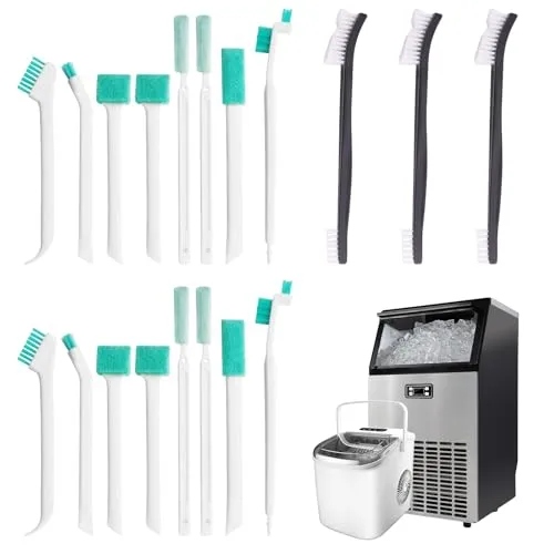Stück Reinigungsbürste Set,Kleine Reinigungsbürste Mit Schwamm,Vielseitig Einsetzbar Fensterrillen Cleaning Brush,Geeignet Für Haushalt,Küche,Bad,Eismaschine Und Beengte Räume 19