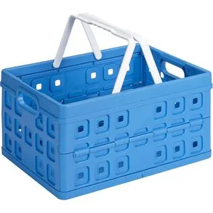 Sunware Klappbox Square, 57101611, 32 Liter, mit Griff, blau, 49 x 36 x 24,5 cm