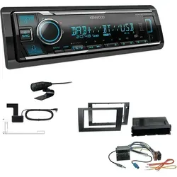Kenwood KMM-BT508DAB 1-DIN Digital Autoradio DAB+ Bluetooth Amazon Alexa mit Einbauset für Seat Exeo schwarz ohne Canbus