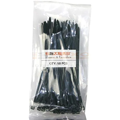 Estexo Kabelbinder, Kabel-Binder, Befestigung für PVC Sichtschutmatten, Sichtschutz (50, Grün)