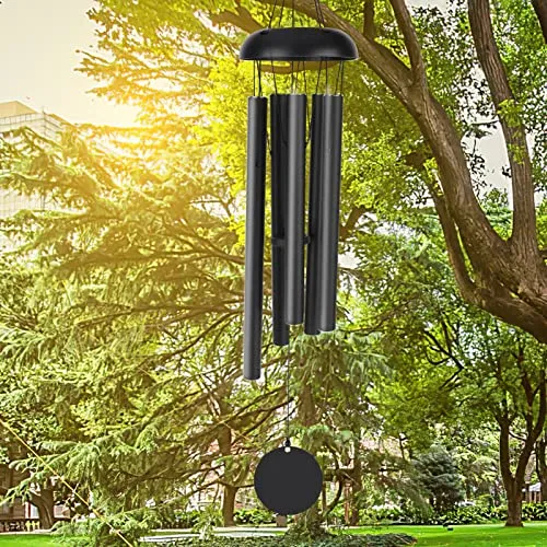 Victop Große Windspiele im Freien, 80cm Memorial Windspiel 5 Metallröhren Angenehme Melodie Klassisches Retro Dekor Klangspiele für Garten, Indoor, Hof, Hinterhof Dekoration