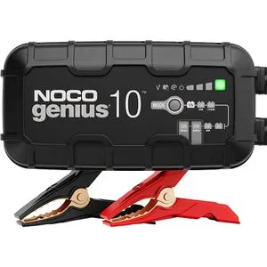 NOCO GENIUS10: 10A Intelligentes Batterieladegerät für 6V/12V Fahrzeuge - Fahrzeugbatterie-Ladegeräte – All-in-One-Lösung mit Überladeschutz, Temperaturkompensation und der Fähigkeit, tiefentladene Batterien ab 1 Volt zu laden.