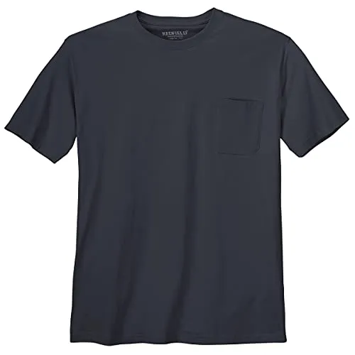 Redfield XXL Basic T-Shirt Jerry Navy Brusttasche