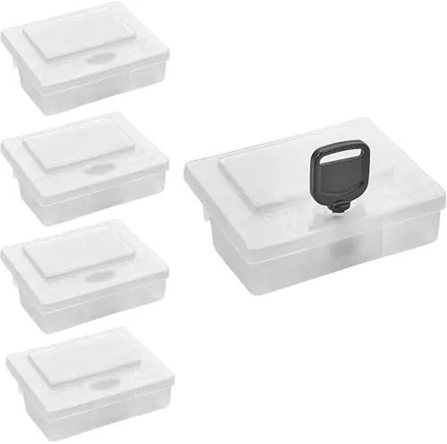 Set Köderbox für Mäuse I Sichere Mäuseköderbox für Mäusegift I Köderstation zum Auslegen von Mäuseköder I Wühlmaus, Maus effektiv im Garten bekämpfen (5, transparent)