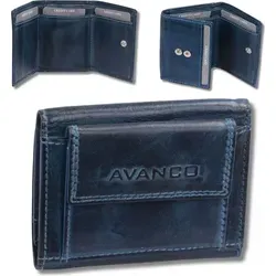 Mini Geldbörse Leder Portemonnaie – Handliche Faltbare Geldbörse - Geldbörsen & Etuis, handgefertigte Echtlederbörse in klassischem Blau, ideal für Partys und unterwegs – kompakt und stilvoll.