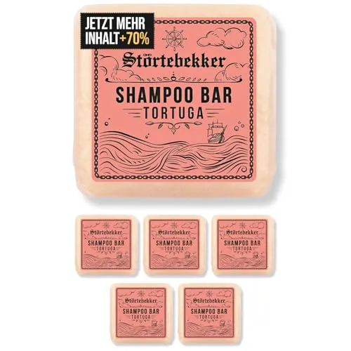 Störtebekker® Premium Shampoo Bar Tortuga - 3in1 Duschseife für Haare, Kopfhaut & Bart - Veganes, handgefertigtes Shampoo Bar für sanfte Reinigung und Feuchtigkeit. Ideal für unterwegs und perfekt für trockene Kopfhaut.