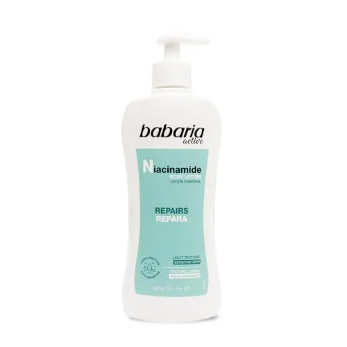 Babaria Körpercreme mit Niacinamid | Body Milk 400 ml | Niacinamid-Creme | Feuchtigkeitscreme für Damen und Herren | Körpercreme