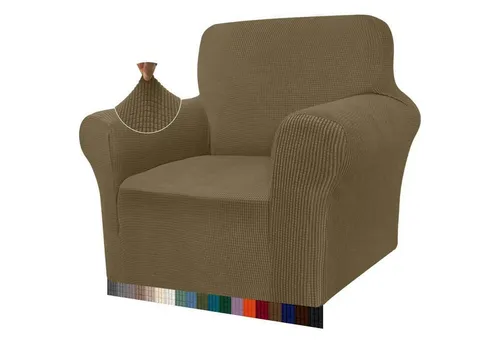 Granbest Hängedekoration Sofabezug Jacquard Stretch Hunde 1 Sitzer Khakigrün - Hochwertiger Sofabezug in Khakigrün aus Jacquard Stretch für 1 Sitzer. Schützt vor Kratzern und Schmutz, bietet perfekten Halt und ist pflegeleicht. Verleihe deinem Wohnzimmer im Handumdrehen einen neuen Look!