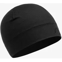 TOM FYFE Premium Leichte Merino Beanie Unisex Schwarz/S/M aus 100% Merinowolle - Kompakte Merino Beanie für höchsten Tragekomfort. Maschinenwaschbar und pflegeleicht, ideal für Alltag und Sport. Temperaturregulierend und geruchshemmend – perfekt für jede Gelegenheit.