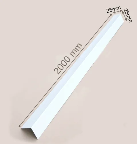 Eckwinkel 25x25mm Alu-Winkelblech Schutzwinkel Ecke Kante 90° in Rein-weiß 9010