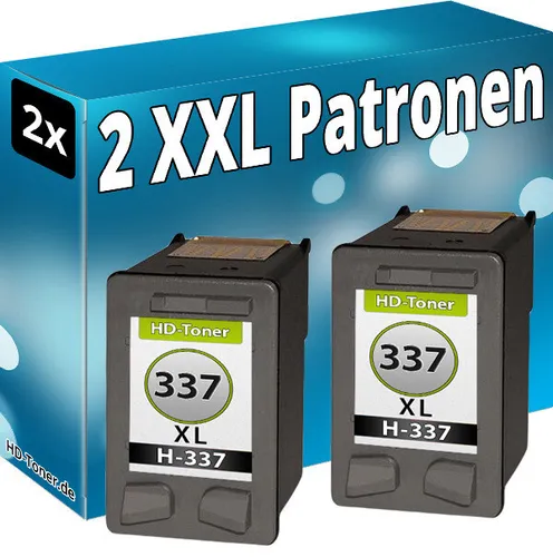 2x TINTE PATRONEN für HP 337 XL PhotoSmart C4180 D5160 BLACK SET