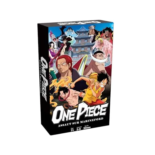 Topi Games - One Piece – Assaut auf Marineford – Erleben Sie den Paramount-Krieg mit den Piraten oder den Marines von Weißbart – Strategisches Familienspiel für 2 bis 6 Spieler – 7 Jahre + –
