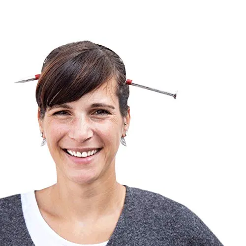 Oblique Unique® Nagel durch Kopf Haarreifen Blutig - Halloween Karneval Fasching Accessoire Prank Grusel Horror