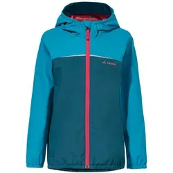 VAUDE Unisex Kinder Kids Turaco Jacket II - Blue Sapphire, 104 EU - Leichte und atmungsaktive Kinder-Regenjacke, ideal für Waldkindergarten und Radtouren, wasserdicht mit reflektierenden Elementen für gute Sichtbarkeit.