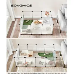 Produktbild SONGMICS Kleintierkäfig L-XXL – Freigehege mit Bodenplatten