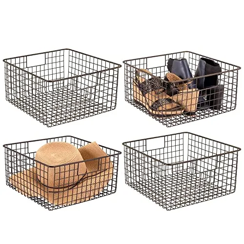 mDesign Allzweckkorb 4er Set – Drahtkorb Organizer von MDESIGN