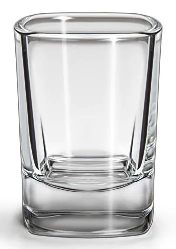 SIXBY (12 Stück) Schnapsgläser 4cl VIVA Shotgläser Set quadratische Form - Spülmaschinenfest