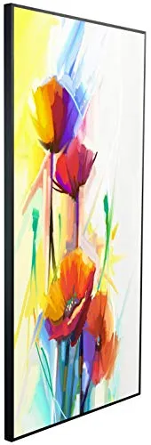 Ecowelle Infrarotheizung mit Bild | 750 Watt | 60x120 cm | Infrarot Heizung| | Made in Germany| f 59 Ölgemälde-Blume
