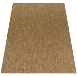 Paco Home Outdoorteppich 150x150 cm, Braun - Strapazierfähiger und pflegeleichter Flachgewebe-Teppich, ideal für Innen- und Außenbereiche, auch für Fußbodenheizung geeignet. Perfekte Eleganz für Balkon und Terrasse!