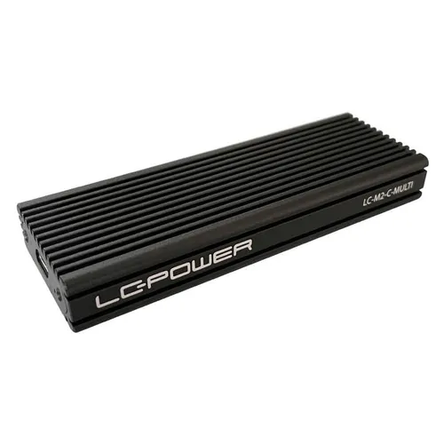 LC-M2-C-MULTI - M.2 NVMe Speichergehäuse, USB 3.2 (Gen 2), hohe Übertragungsgeschwindigkeit und elegantes Design in Schwarz